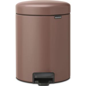 Brabantia NewIcon Prullenbak - 5 Liter - Satin Taupe - Metaalachtig
