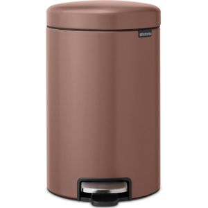 Brabantia - NewIcon - Prullenbak - Satin Taupe - 12 Liter - Roestvrijstaal