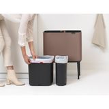 Brabantia - Bo Touch Bin - Prullenbak - Satin Taupe - 11 + 23 Liter
