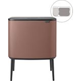 Brabantia - Bo Touch Bin - Prullenbak - Satin Taupe - 11 + 23 Liter