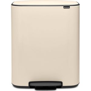 Brabantia - Bo Prullenbak - Soft Beige - 60 Liter - Soft Sluitend Deksel