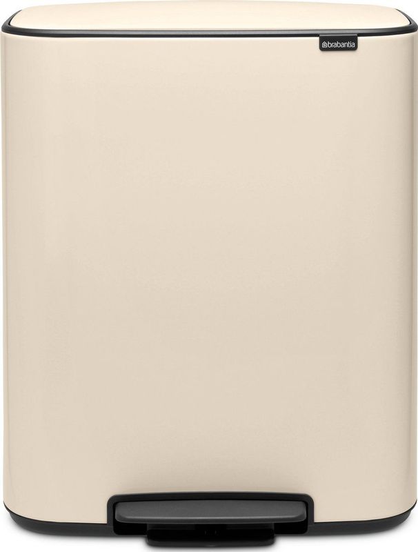 Brabantia - Bo Prullenbak - Soft Beige - 60 Liter - Soft Sluitend Deksel