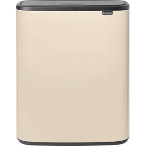 Victory Traditionline Inbouw-afvalbak, 15 liter, 2-voudige automatische deksellifter aluminiumgrijs vuilnisemmer