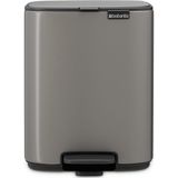 Brabantia - Bo Pedaalemmer - Platinum - 7 l - Ruimtebesparend