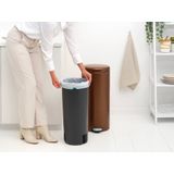 Brabantia - NewIcon Prullenbak - 30 Liter - Warm Bronze - Roestvrijstaal