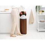 Brabantia - NewIcon Prullenbak - 30 Liter - Warm Bronze - Roestvrijstaal