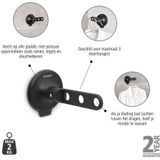 Brabantia Inklapbare Kledinghaak - met Zuignap - Black