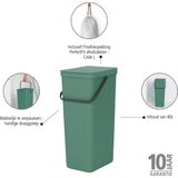 Brabantia - Sort & Go Prullenbak - Fir Green - 40 Liter - Ruimtebesparend