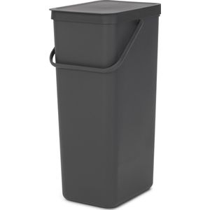 Brabantia - Sort & Go Prullenbak - 40 l - Dark Grey - Duurzaam Gecertificeerd