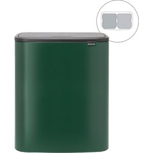 Brabantia Bo Touch Bin Prullenbak 2 x 30 liter Afvalscheiding Pine Green