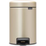 Brabantia - NewIcon - Prullenbak - Metallic Gold - 3 Liter - Kunststof Binnenemmer