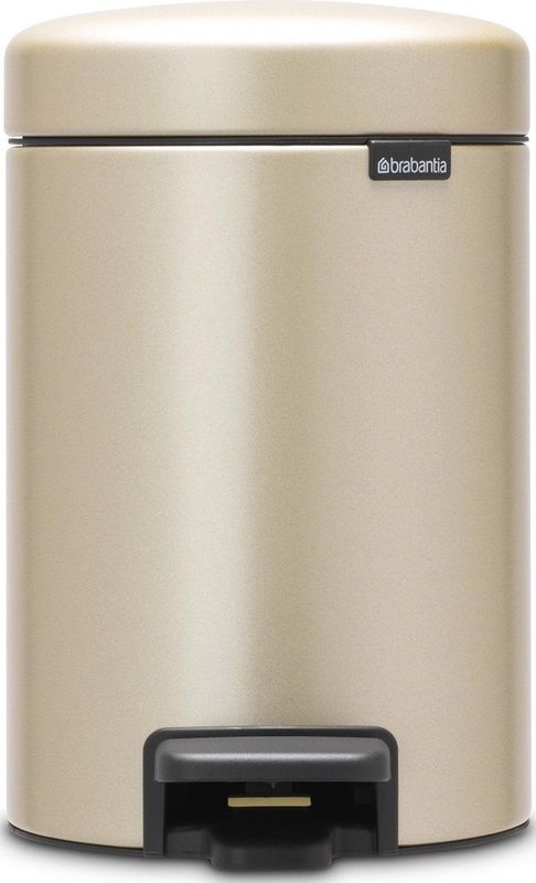 Brabantia - NewIcon - Prullenbak - Metallic Gold - 3 Liter - Kunststof Binnenemmer