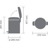 Brabantia - NewIcon - Prullenbak - Metallic Gold - Metaal - 5L