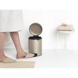 Brabantia - NewIcon - Prullenbak - Metallic Gold - Metaal - 5L