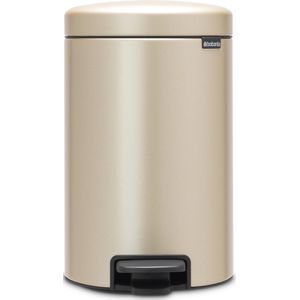 Brabantia - NewIcon Prullenbak - Metallic Gold - 12 Liter - Kunststof Binnenemmer