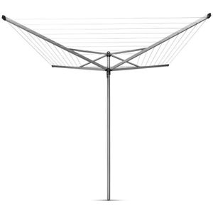 Brabantia Topspinner Droogmolen - met Metalen Grondanker - 50 m - Metallic Grey