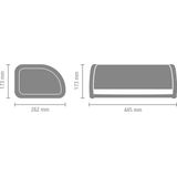 Brabantia Matt Steel Roll Top Bread Bin, Rechteckig, Edelstahl, 479 mm, 276 mm, 189 mm, 1 Stück(e)
