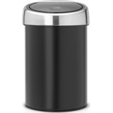 Brabantia - Touch Bin - Afvalemmer - Zwart - 3 Liter - Metaal