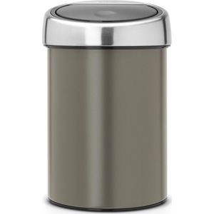 Brabantia Touch Bin Prullenbak 3 liter Platinum / Matt Steel deksel