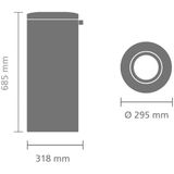 Brabantia - Prullenbak - Vlamverdovend - RVS - 30 Liter