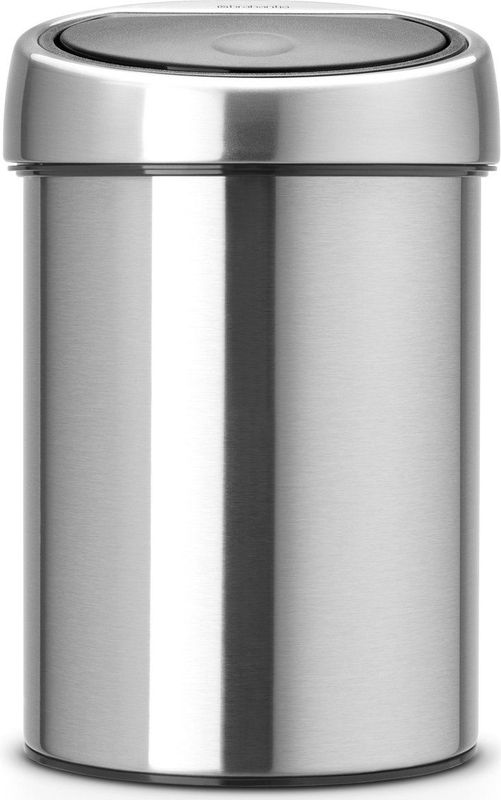 Brabantia - Touch Bin Prullenbak - 3 Liter - Matt Steel - Fingerprint Proof