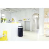 Brabantia - Touch Bin - Prullenbak - 60 liter - Matt Black/Matt Steel Fingerprint Proof deksel