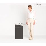 Brabantia - Touch Bin - Prullenbak - 60 liter - Matt Black/Matt Steel Fingerprint Proof deksel