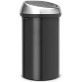 Brabantia - Touch Bin - Prullenbak - 60 liter - Matt Black/Matt Steel Fingerprint Proof deksel