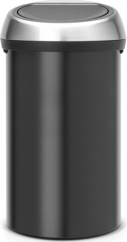 Brabantia - Touch Bin - Prullenbak - 60 liter - Matt Black/Matt Steel Fingerprint Proof deksel