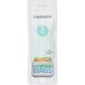 Brabantia PerfectFit Composteerbare Vuilniszakken - 6 l - Code S - 10 stuks