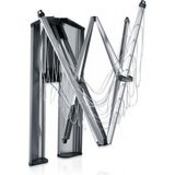 Brabantia WallFix Wanddroogrek - met Opberg-/Beschermbox - 24 m - Metallic Grey