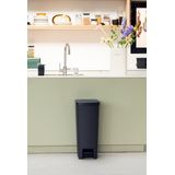 Step Up - Pedaalafvalemmer - Donkergrijs - Polypropyleen - Inhoud 40 l