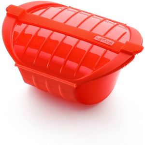 Lékué - Ogya Extra grote magnetronpot, 1 liter, rood