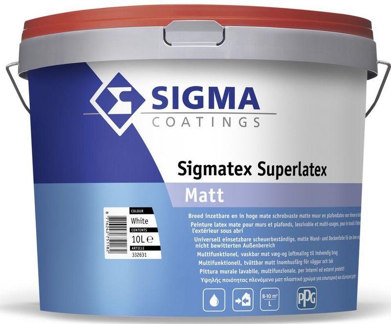 Sigma - Sigmatex Superlatex Matt - Muurverf - Wit - Watergedragen
