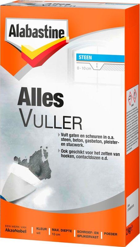 Alabastine - Allesvuller - Poeder - 2 KG - Houtreparatie Vulmiddelen