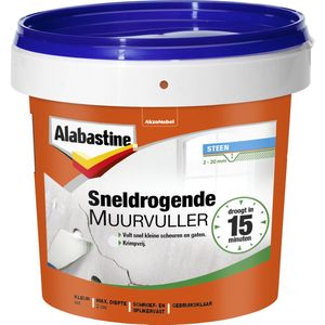 Alabastine - Sneldrogende Muurvuller - Wit - 1 Kilo - Vulmiddelen
