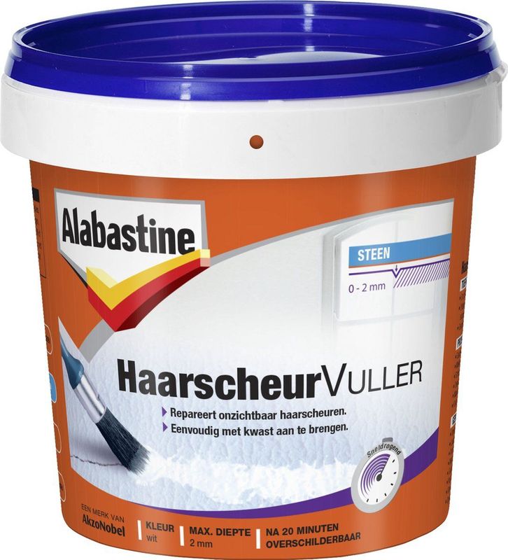 Alabastine - Haarscheurvuller - Plamuur - Wit - 250 ML