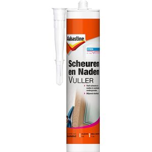 Alabastine - Scheuren en Nadenvuller - Koker 310 ML - Wit - Houtreparatie Vulmiddel
