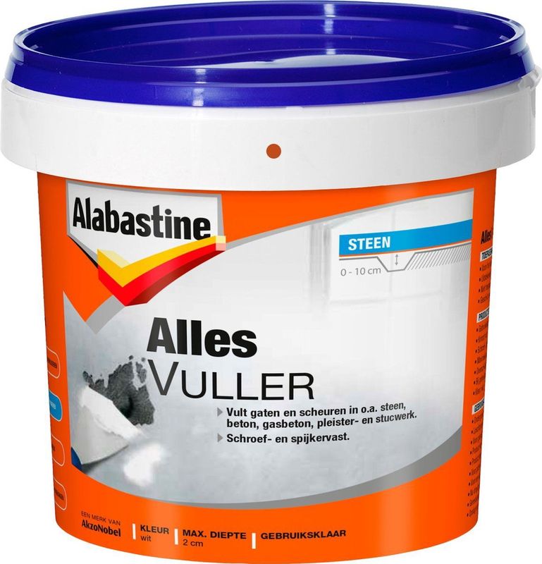 Alabastine - Allesvuller Kant&Klaar - Plamuur - Wit - 1 kg
