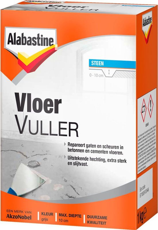 Alabastine - Vloervuller - Plamuur - Grijs - 1 kg