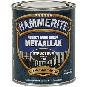 Hammerite Metaallak Structuur Zwart 0,75 Liter