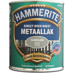 Hammerite Metaallak Zijdeglans Grijs 0,75 Liter