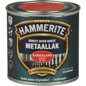 Hammerite Metaallak Zijdeglans Rood 0,25L