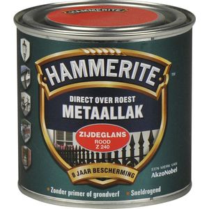 Hammerite Metaallak Zijdeglans Rood 250ml