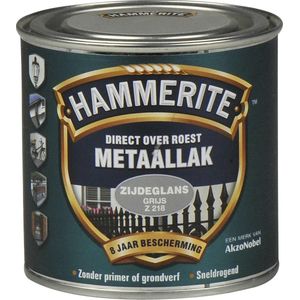 Hammerite Metaallak Zijdeglans Grijs 250ml | Metaalverf