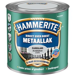 Hammerite Metaallak Zijdeglans - Zilver Grijs - 250ml
