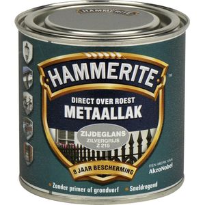 Hammerite Metaallak Zijdeglans Zilvergrijs 250ml