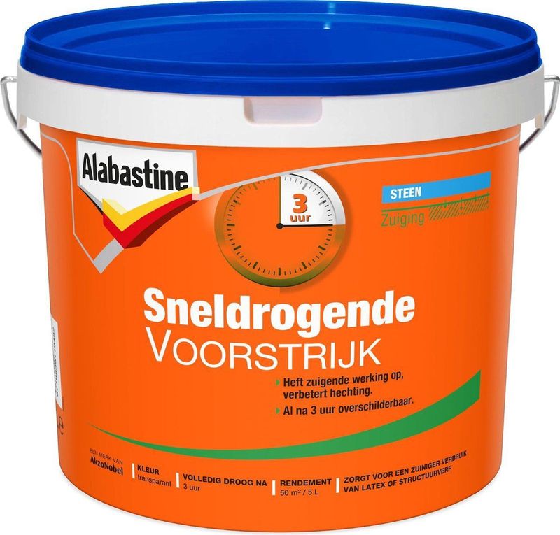 Alabastine - Voorstrijk - Transparant - 5 Liter - Sneldrogend