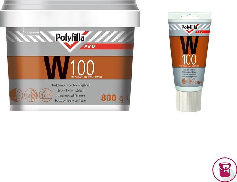 Polyfilla - W100 - Plamuur - Wit - 800 Gram