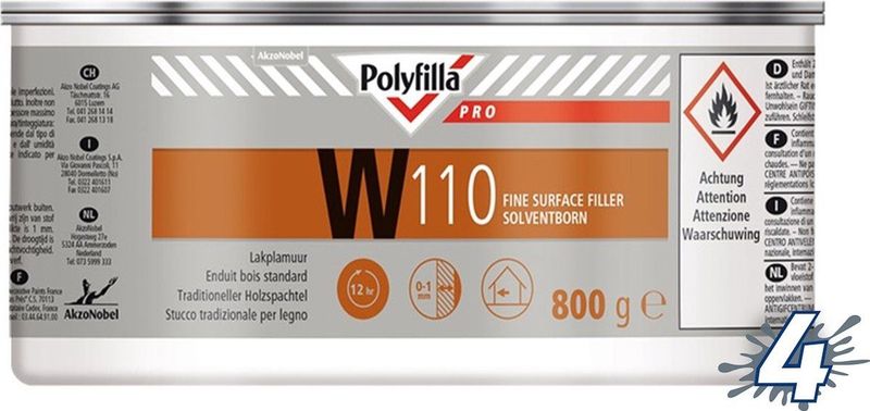 Polyfilla - W110 - Plamuur - Wit - 800 Gr